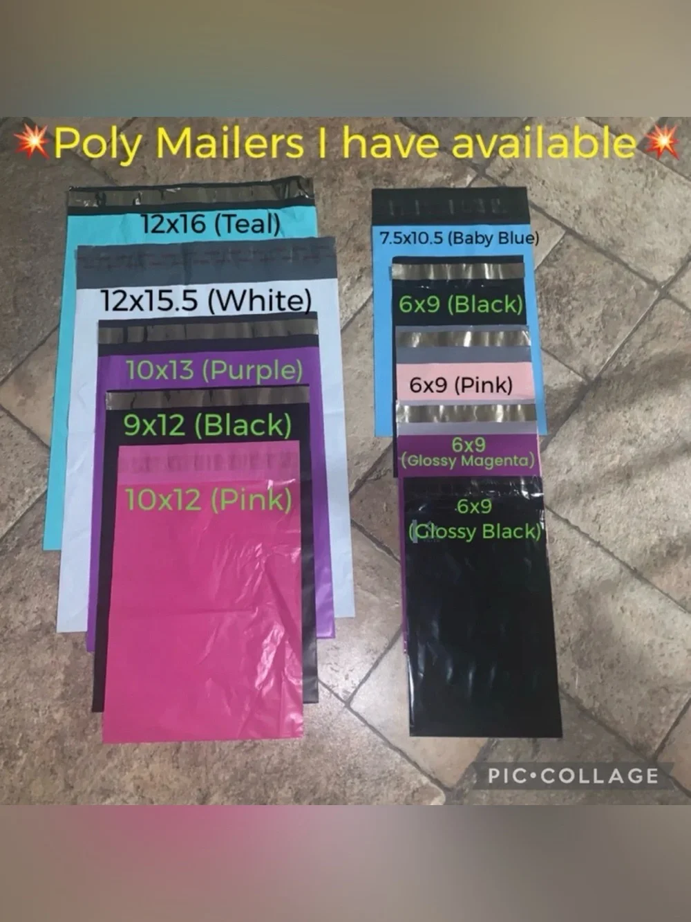 NEW! 50pc 6x9” Self-Adhesive Poly Mailer Shipping Bags Bundle (PINK)